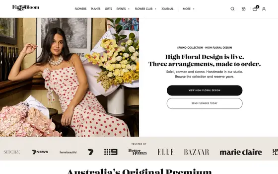 Fig & Bloom (figandbloom.com), the store this review is about, scrolling