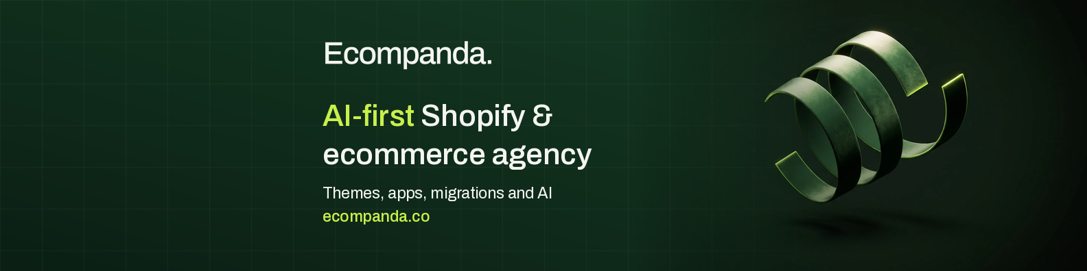 LinkedIn profile banner: Ecompanda, the AI-first Shopify and ecommerce agency